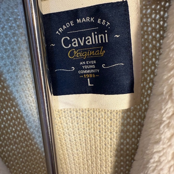 Cavalini Sherpa Lined Open Front Cardigan Jacket Women’s Size L Mixed Textures - Picture 3 of 5